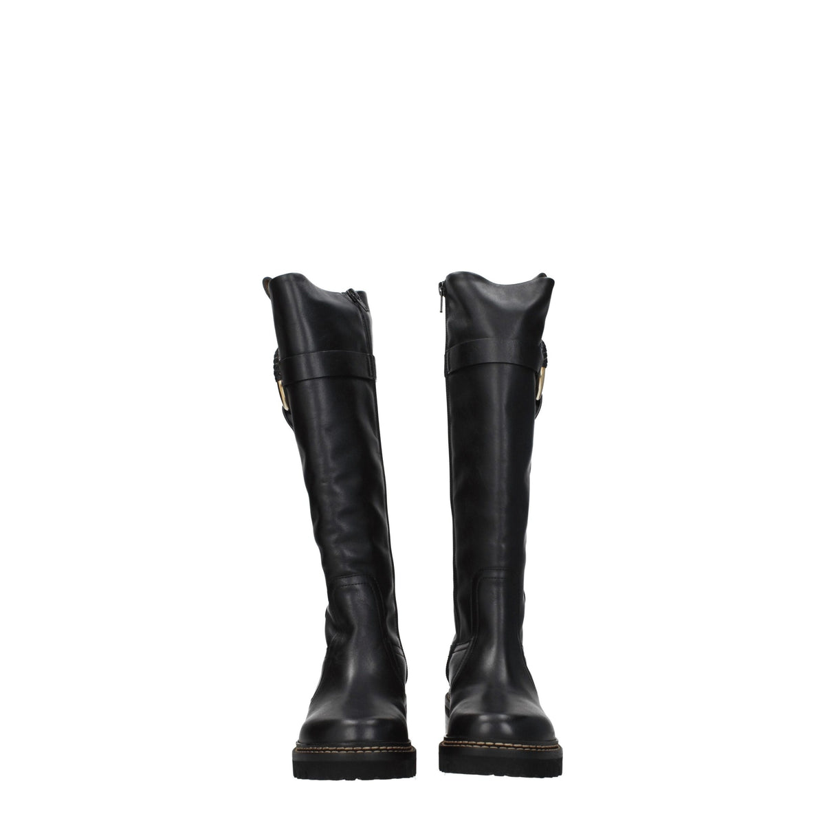 See By Chloé Black Leather Over The Knee