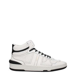 Lanvin White Leather High Top Sneakers