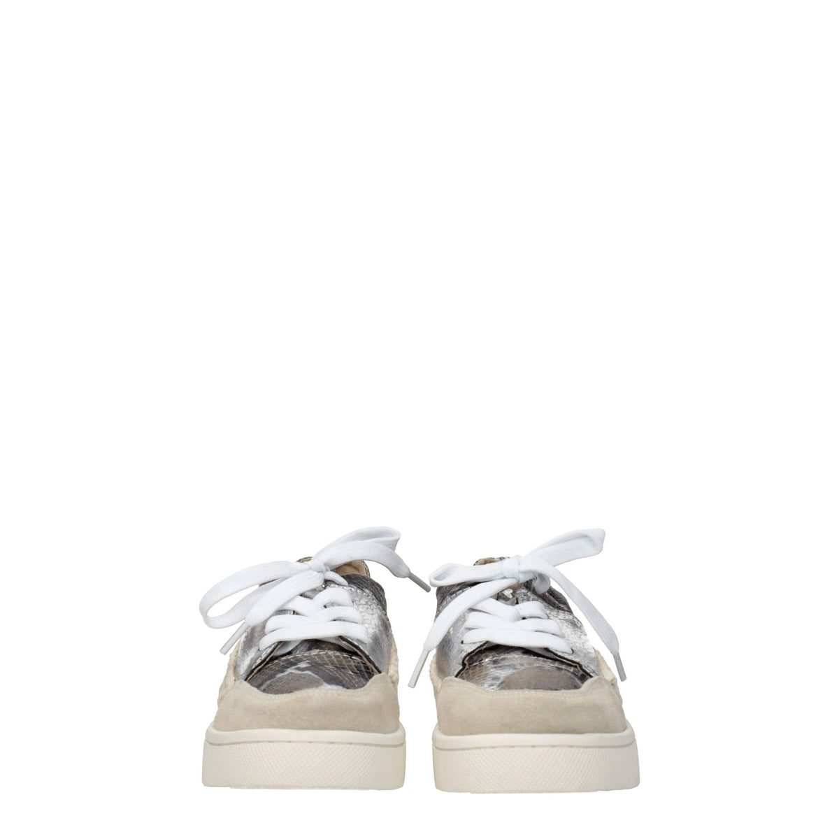 Mou Gray Leather Low Top Sneakers