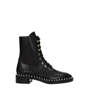 Stuart Weitzman Black Leather Ankle Boots