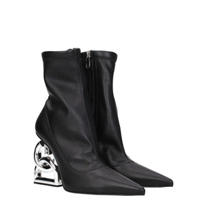 Dolce & Gabbana Black Leather Ankle Boots