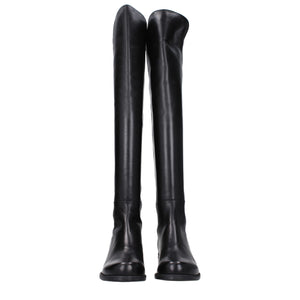 Stuart Weitzman Black Leather Over The Knee