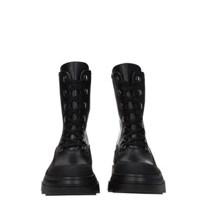 Stuart Weitzman Black Leather Ankle Boots