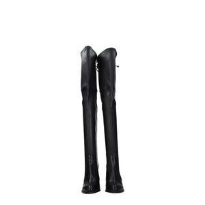 Stuart Weitzman Black Leather Over The Knee