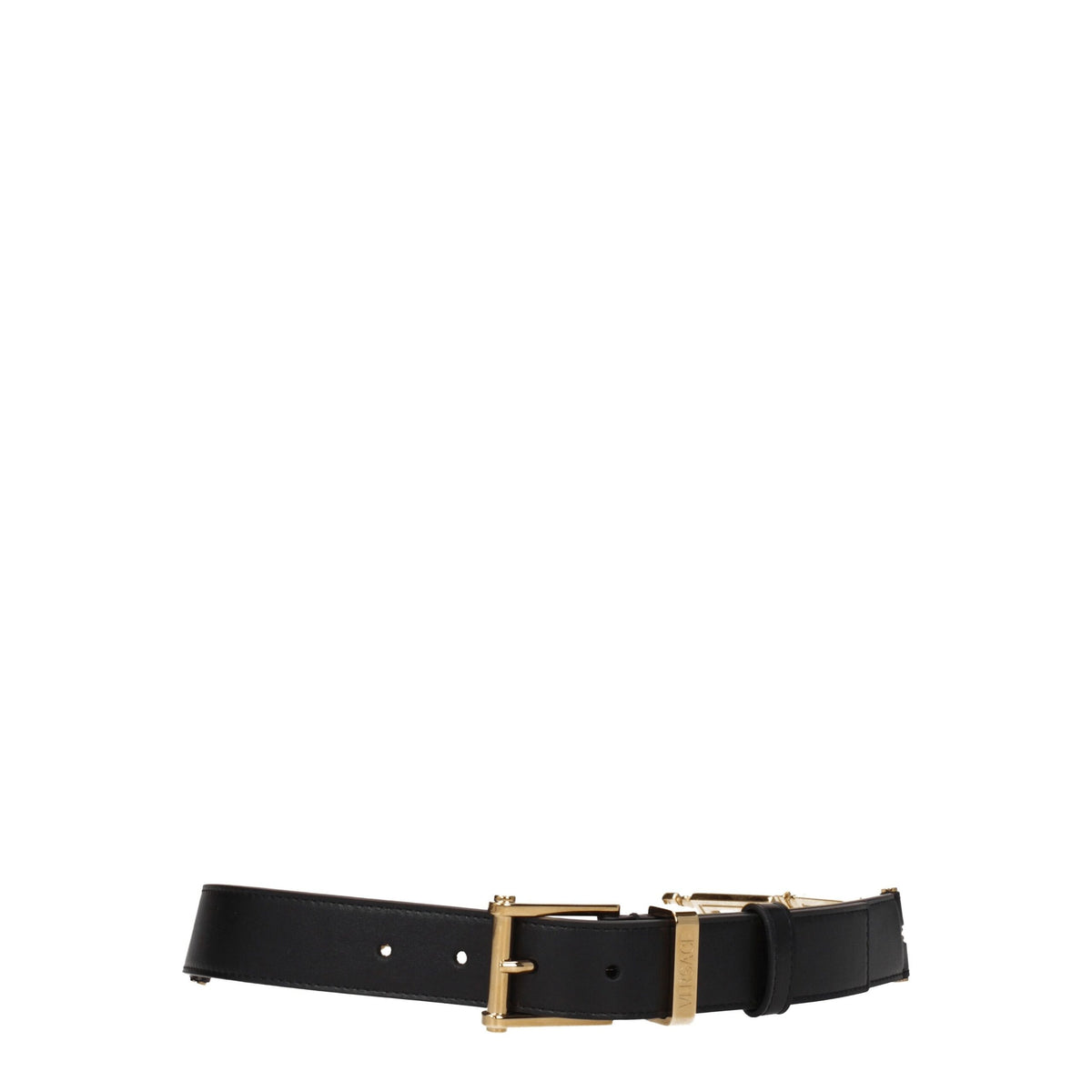Versace Black Leather Regular Belt