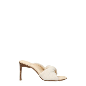 Jacquemus Beige Fabric Stiletto Heel Sandals