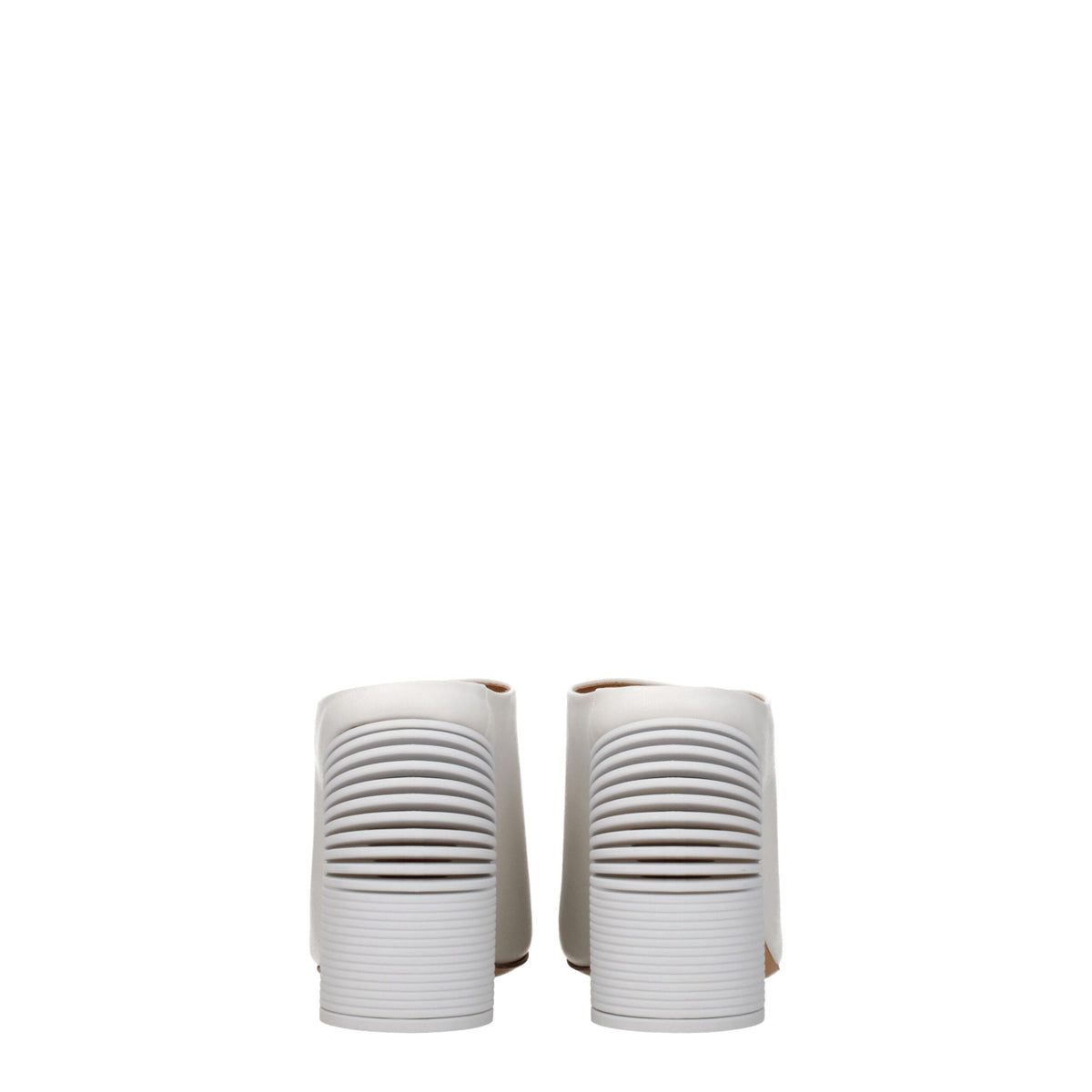 Off-White White Leather Platform Sandals