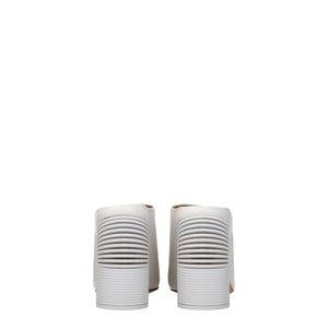 Off-White White Leather Platform Sandals