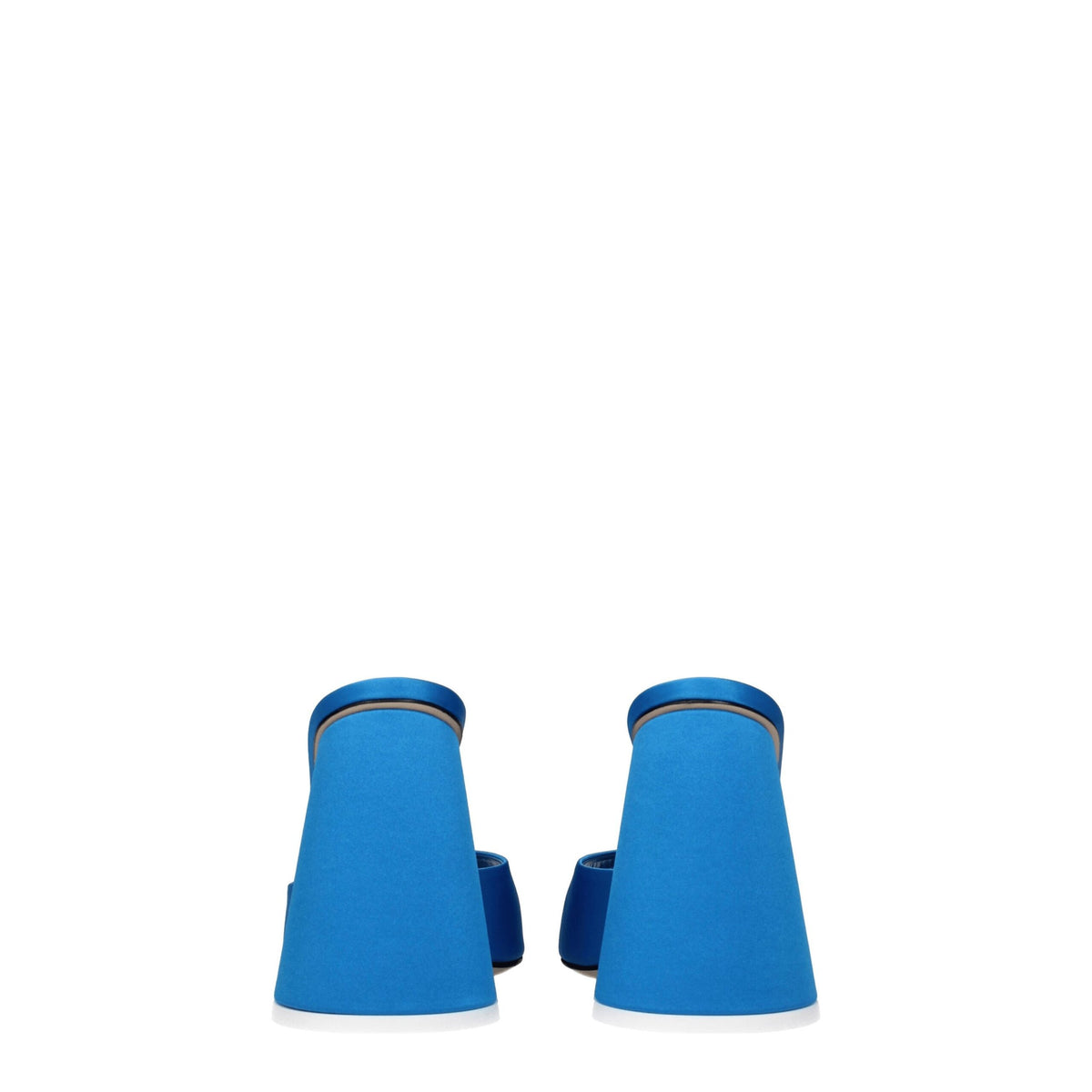 The Attico Light Blue Satin Platform Sandals