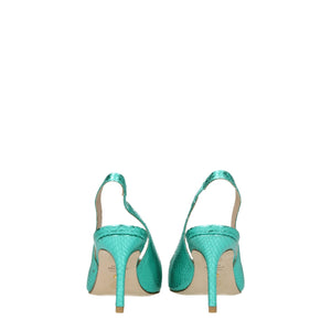 Stuart Weitzman Green Leather High Heel Pumps