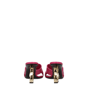 Dolce & Gabbana Pink Leather Platform Sandals