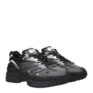 Valentino Garavani Black Fabric Athletic Sneakers