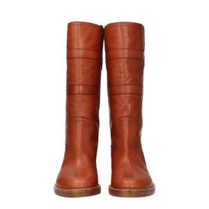 Celine Brown Leather Boots