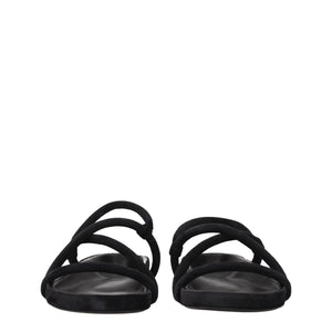 Isabel Marant Black Leather Flat Sandals
