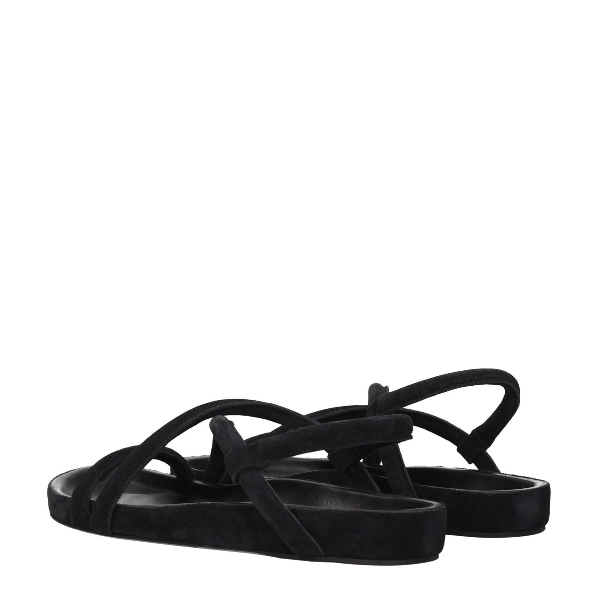 Isabel Marant Black Leather Flat Sandals