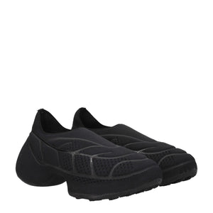 Givenchy Black Fabric Slip-On Loafers