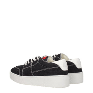 Ami Paris Black Fabric Low Top Sneakers