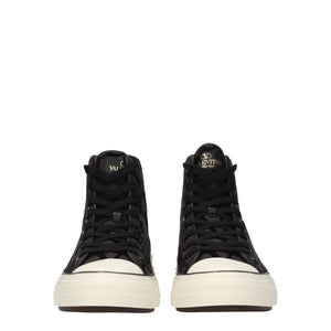 Valentino Garavani Brown Fabric High Top Sneakers