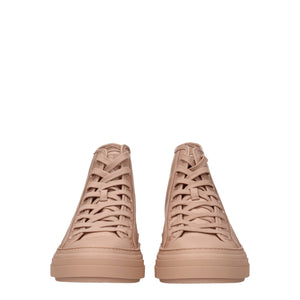 Valentino Garavani Pink Fabric High Top Sneakers