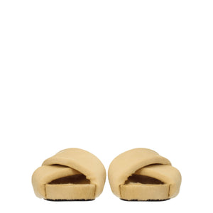 Jil Sander Beige Horsehair Slippers