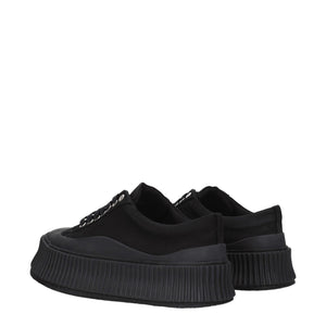 Jil Sander Black Fabric Chunky Sneakers