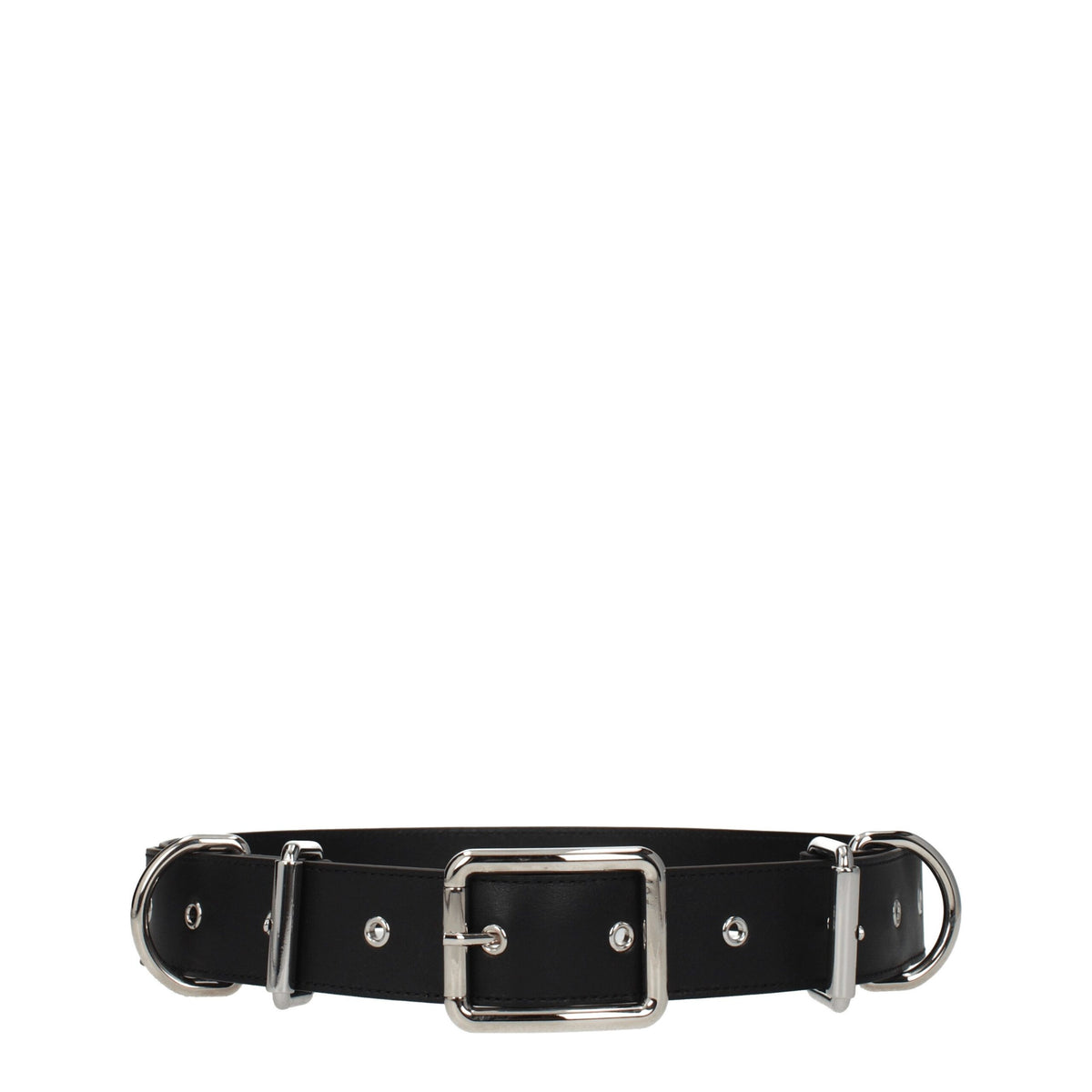 Moschino Black Leather Belt