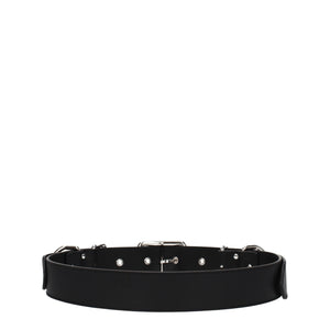 Moschino Black Leather Belt