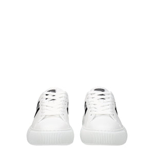 Versace White Leather Low Top Sneakers