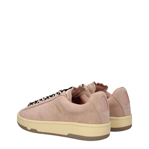 Lanvin Pink Leather Low Top Sneakers