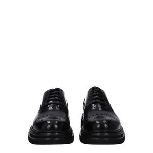 Dolce & Gabbana Black Leather Oxfords And Derbies