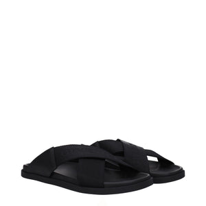 Givenchy Black Fabric Slippers