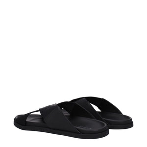 Givenchy Black Fabric Slippers