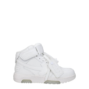 Off-White White Leather High Top Sneakers
