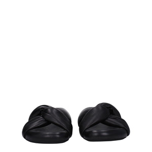 Marni Black Leather Slippers