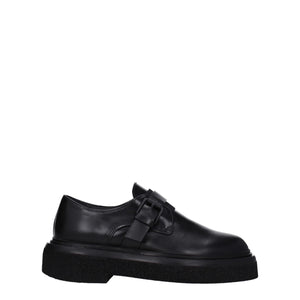 Max Mara Black Leather Oxfords And Derbies