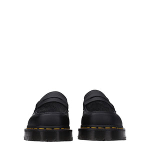 Dr. Martens Black Leather Slip-On Loafers