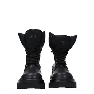 Versace Jeans Black Polyethylene Ankle Boots