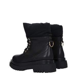 Versace Jeans Black Polyethylene Ankle Boots