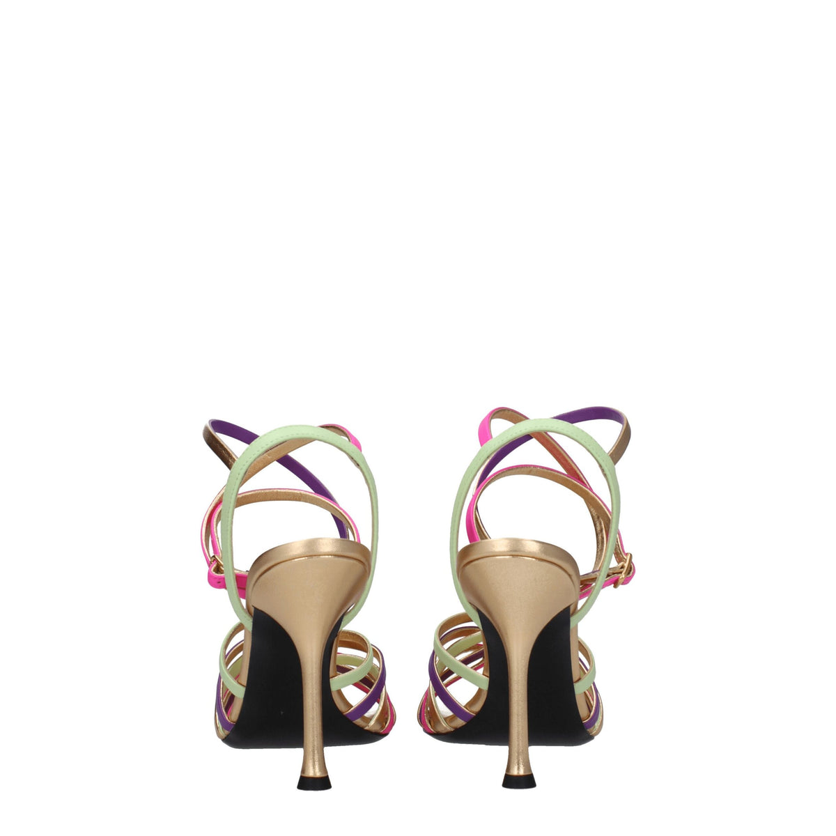 Valentino Garavani Multicolor Leather Stiletto Heel Sandals