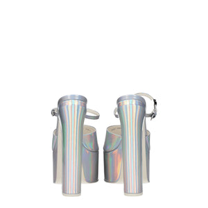 Valentino Garavani Gray Leather Platform Sandals