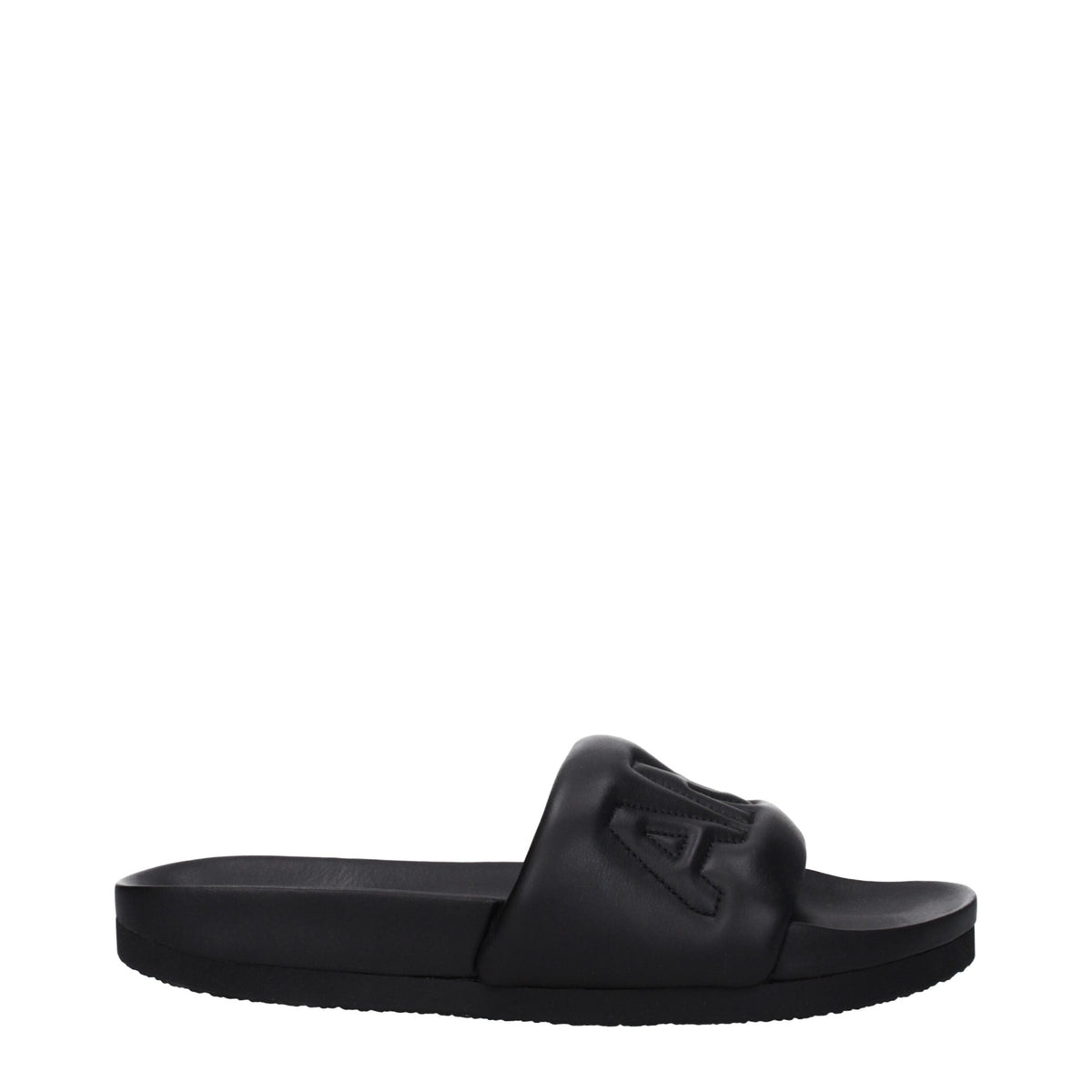 Ambush Black Leather Slippers