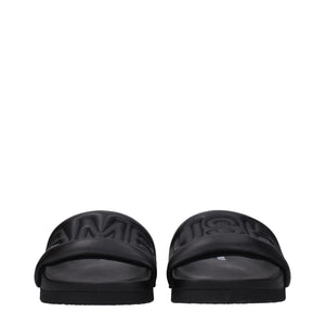Ambush Black Leather Slippers