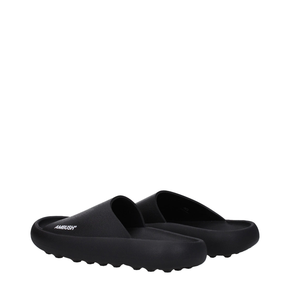 Ambush Black Cotton Slippers