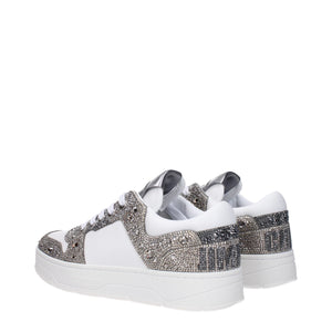 Jimmy Choo White Leather Chunky Sneakers