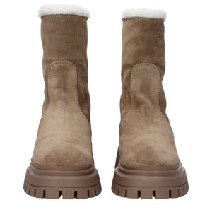 Stuart Weitzman Beige Leather Ankle Boots