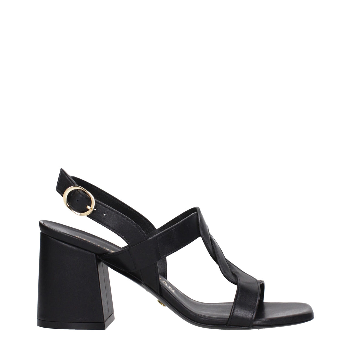 Stuart Weitzman Black Leather Platform Sandals