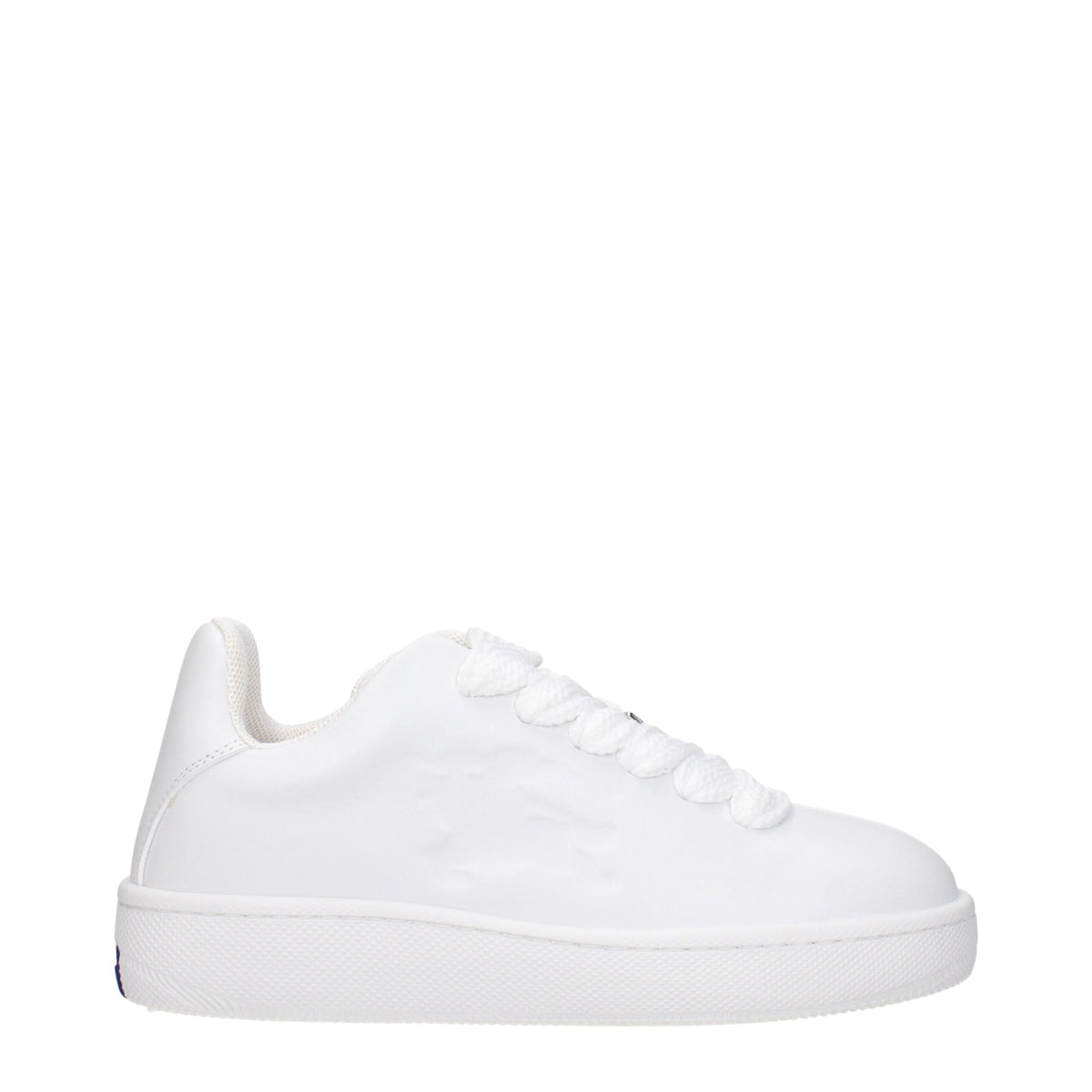 Burberry White Leather Low Top Sneakers