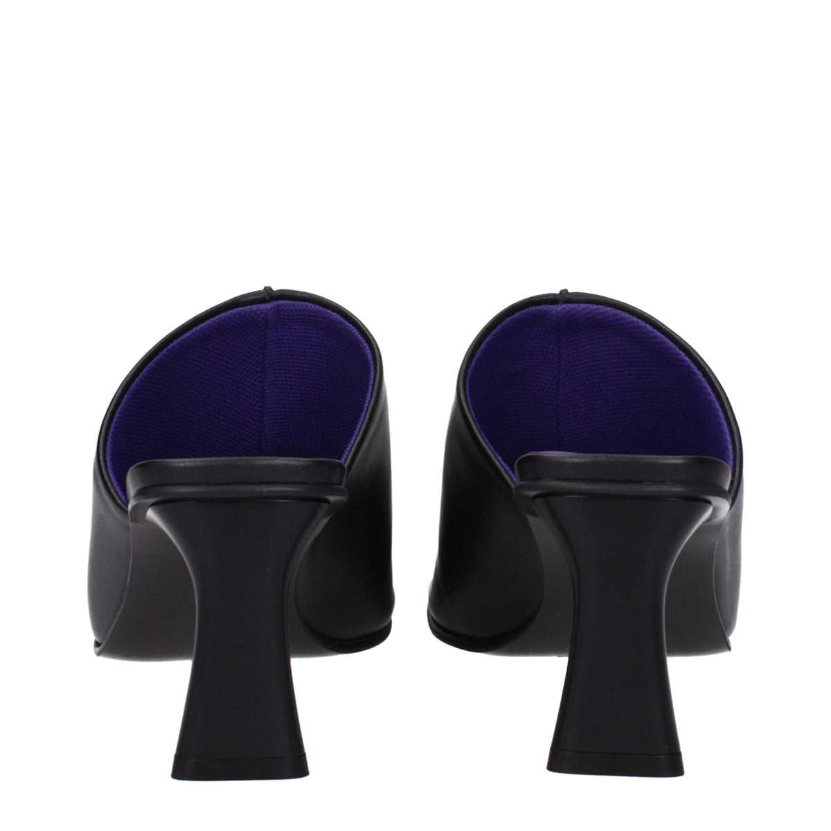 Stella McCartney Black Leather Stiletto Heel Sandals