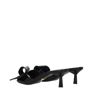 Prada Black Leather Sandals