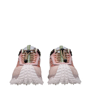 Moncler Pink Leather Athletic Sneakers